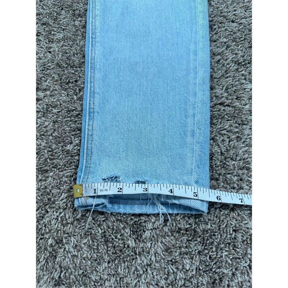 American Eagle Strigid Mom Jean Ripped Distressed Light Wash Denim High Rise 0 - Picture 12 of 14